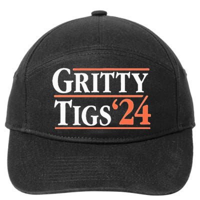 Gritty Tigs October Ready 2024 Playoff Baseball Season 7-Panel Snapback Hat