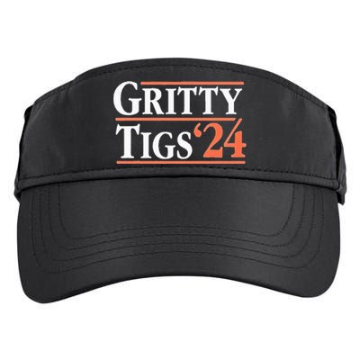 Gritty Tigs October Ready 2024 Playoff Baseball Season Adult Drive Performance Visor