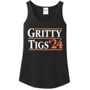 Gritty Tigs October Ready 2024 Playoff Baseball Season Ladies Essential Tank