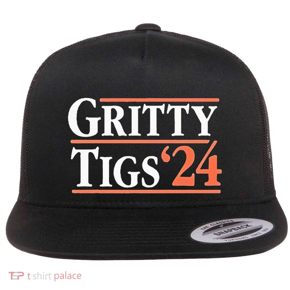 Gritty Tigs October Ready 2024 Playoff Baseball Season Flatbill Hat