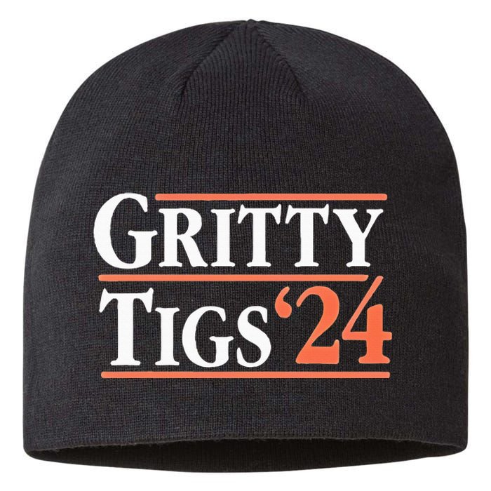 Gritty Tigs October Ready 2024 Playoff Baseball Season Sustainable Beanie