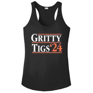 Gritty Tigs October Ready 2024 Playoff Baseball Season Ladies PosiCharge Competitor Racerback Tank