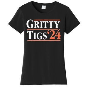 Gritty Tigs October Ready 2024 Playoff Baseball Season Women's T-Shirt