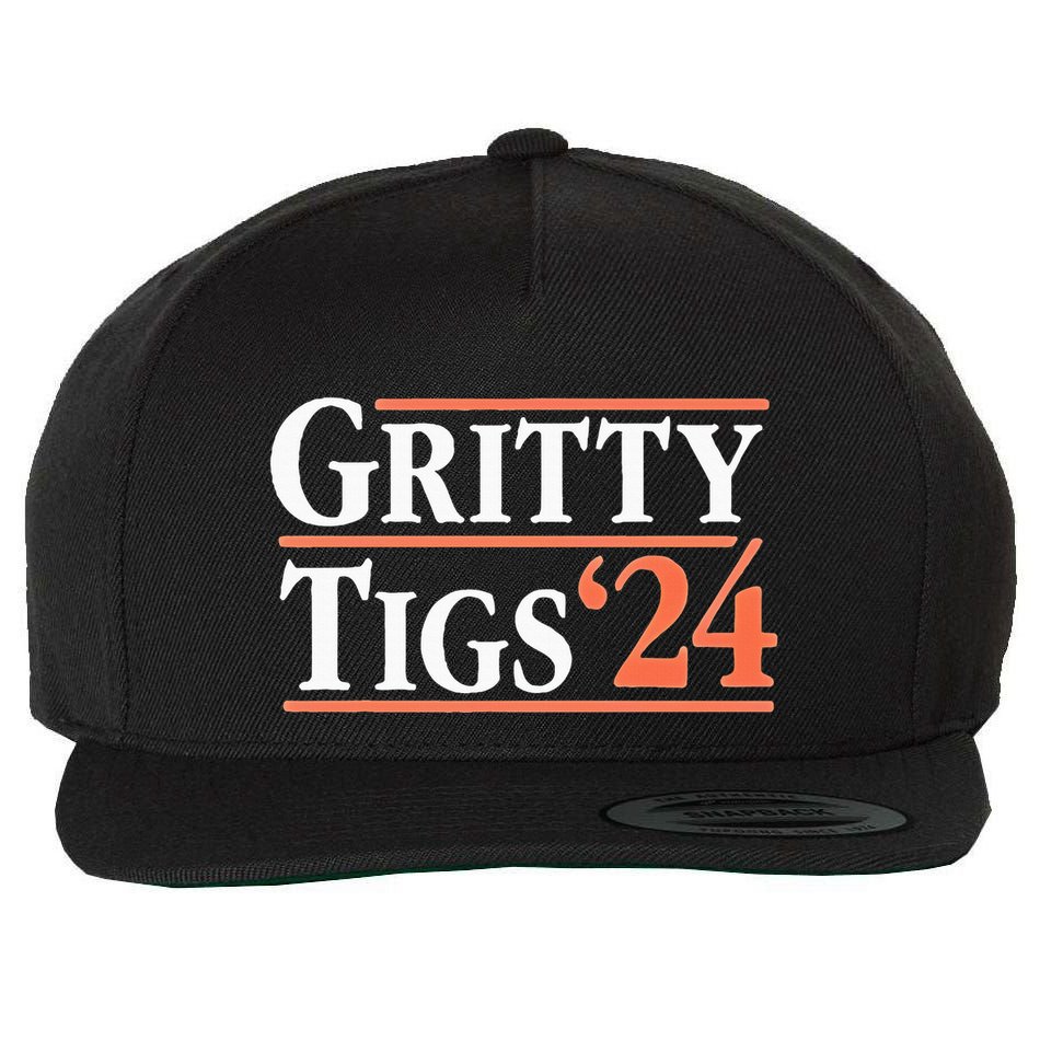 Gritty Tigs October Ready 2024 Playoff Baseball Season Wool Snapback Cap