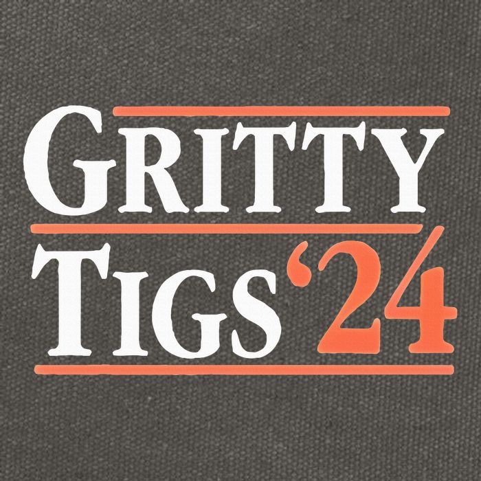 Gritty Tigs October Ready 2024 Playoff Baseball Season Cotton Canvas Backpack