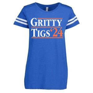 Gritty Tigs October Ready 2024 Playoff Baseball Season Enza Ladies Jersey Football T-Shirt