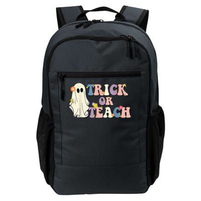 Groovy Trick or Teach Funny Teacher Halloween  Wo Daily Commute Backpack