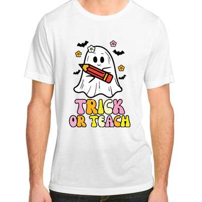 Ghost Trick Or Teach Retro Teacher Halloween Costume Adult ChromaSoft Performance T-Shirt