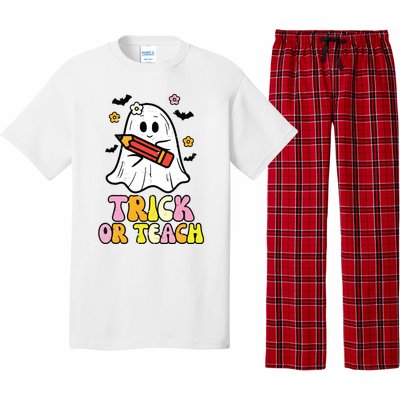 Ghost Trick Or Teach Retro Teacher Halloween Costume Pajama Set