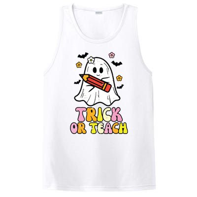 Ghost Trick Or Teach Retro Teacher Halloween Costume PosiCharge Competitor Tank