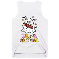 Ghost Trick Or Teach Retro Teacher Halloween Costume Tank Top