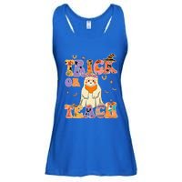 Groovy Trick Or Teach Halloween Teacher Life Retro Vintage Ladies Essential Flowy Tank