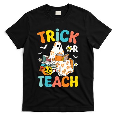 Groovy Trick Or Teach Funny Teacher Halloween Costume T-Shirt