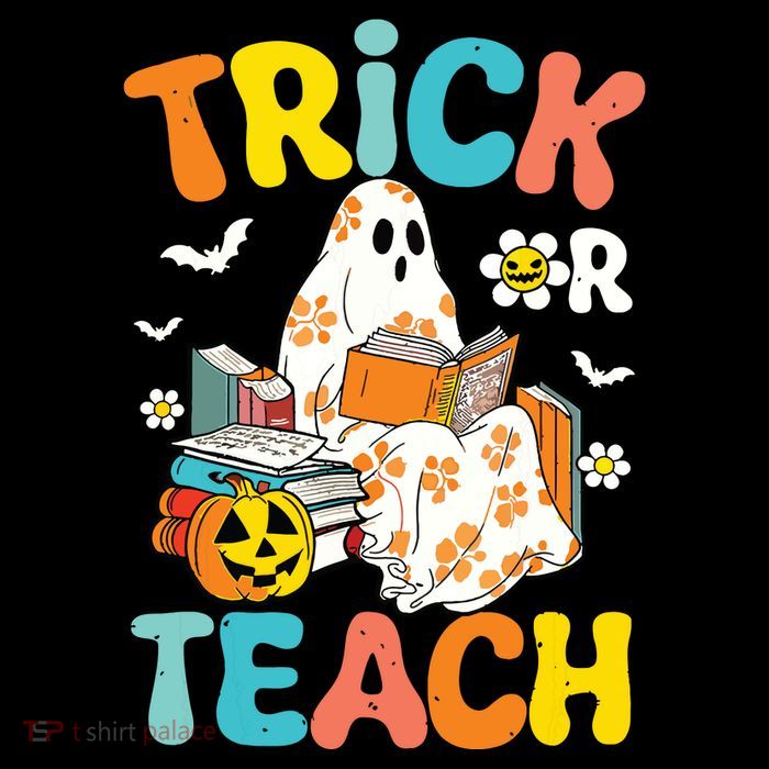 Groovy Trick Or Teach Funny Teacher Halloween Costume T-Shirt