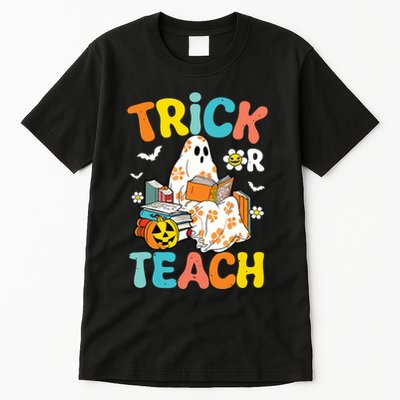 Groovy Trick Or Teach Funny Teacher Halloween Costume Tall T-Shirt