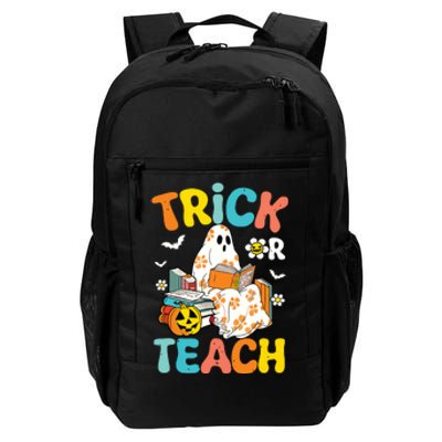 Groovy Trick Or Teach Funny Teacher Halloween Costume Daily Commute Backpack