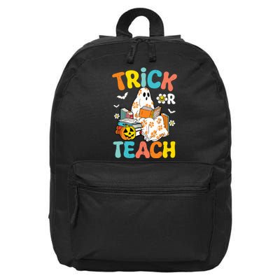 Groovy Trick Or Teach Funny Teacher Halloween Costume 16 in Basic Backpack