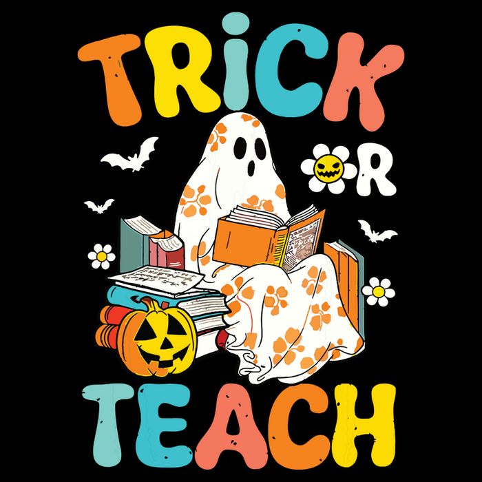 Groovy Trick Or Teach Funny Teacher Halloween Costume 16 in Basic Backpack