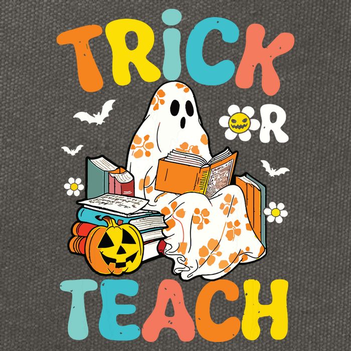 Groovy Trick Or Teach Funny Teacher Halloween Costume Cotton Canvas Backpack