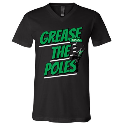 Grease The Poles Philadelphia Football V-Neck T-Shirt