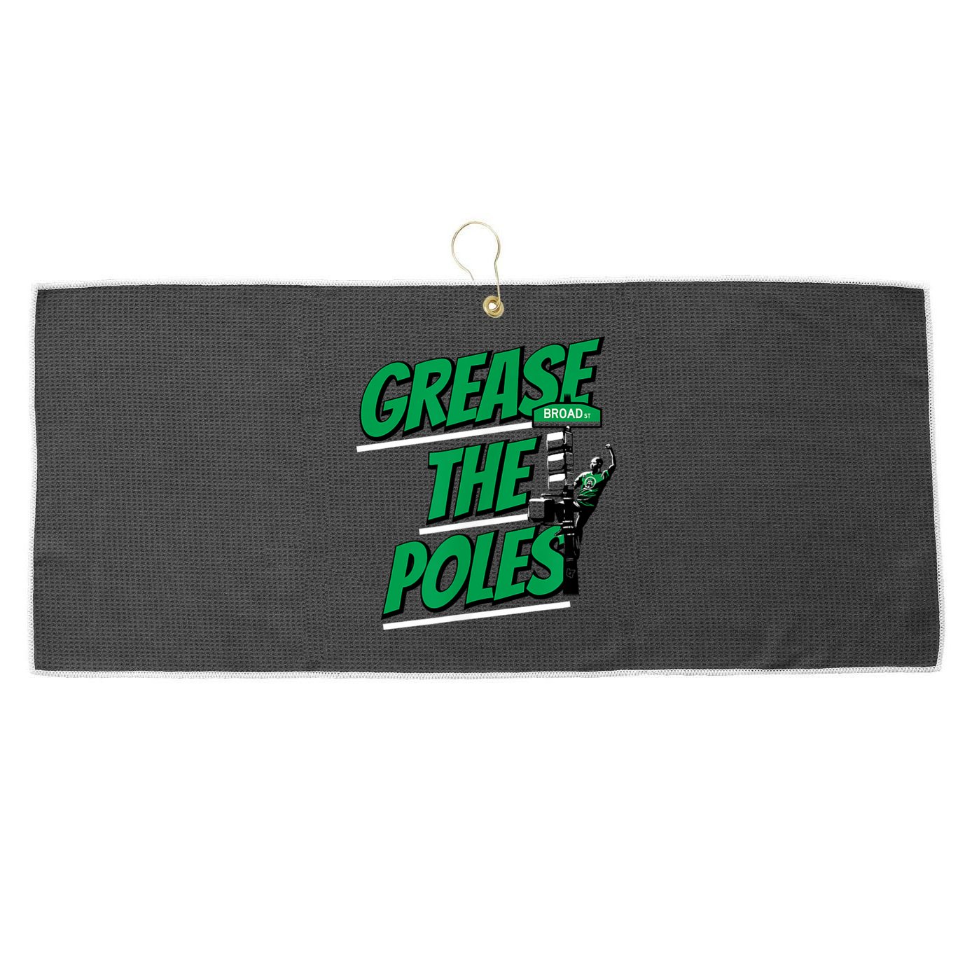 Grease The Poles Philadelphia Football Large Microfiber Waffle Golf Towel