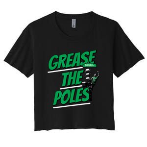 Grease The Poles Philadelphia Football Women's Crop Top Tee