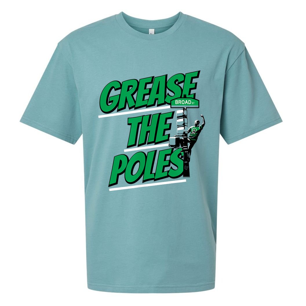 Grease The Poles Philadelphia Football Sueded Cloud Jersey T-Shirt