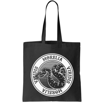 Green Tree Python Tattoo Style Reptile Keeper Snake Owner Tote Bag