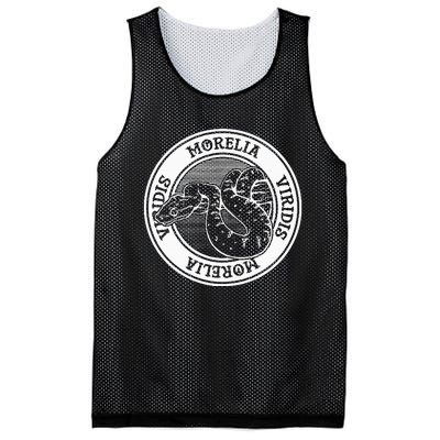 Green Tree Python Tattoo Style Reptile Keeper Snake Owner Mesh Reversible Basketball Jersey Tank