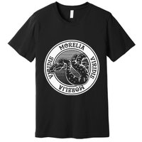 Green Tree Python Tattoo Style Reptile Keeper Snake Owner Premium T-Shirt
