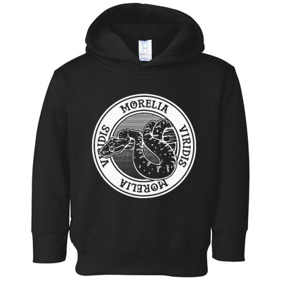 Green Tree Python Tattoo Style Reptile Keeper Snake Owner Toddler Hoodie
