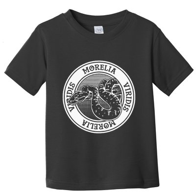 Green Tree Python Tattoo Style Reptile Keeper Snake Owner Toddler T-Shirt