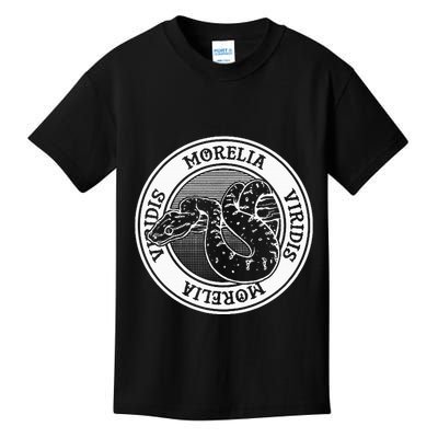Green Tree Python Tattoo Style Reptile Keeper Snake Owner Kids T-Shirt
