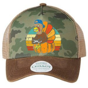 Gamer Turkey Pumpkin Thanksgiving Video Games Legacy Tie Dye Trucker Hat