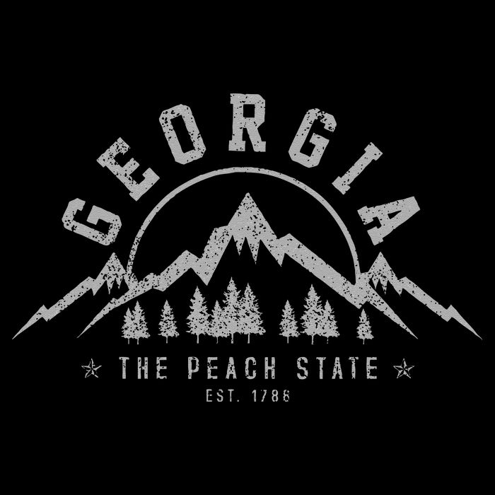 Georgia The Peach State Est. 1788 Vintage Mountains Gift Backpack