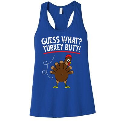 Guess Turkey Pilgrim Funny Thanksgiving Women's Racerback Tank