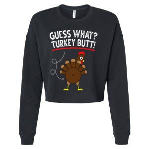 Guess Turkey Pilgrim Funny Thanksgiving Cropped Pullover Crew