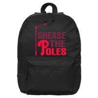 Grease The Poles Philadelphia Baseball Fan Lover 16 in Basic Backpack