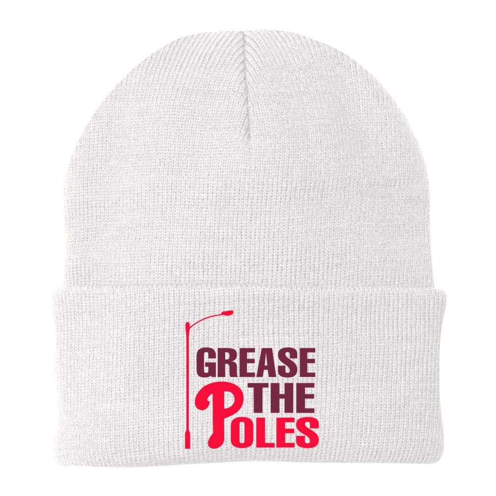 Grease The Poles Philadelphia Baseball Fan Lover Beanie