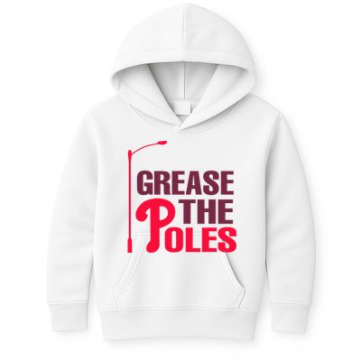 Grease The Poles Philadelphia Baseball Fan Lover Kids Hoodie
