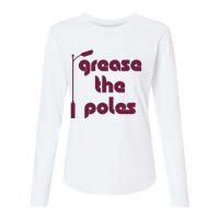 Grease The Poles Philadelphia Baseball Fan Lover Womens Cotton Relaxed Long Sleeve T-Shirt