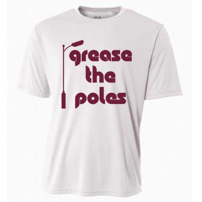 Grease The Poles Philadelphia Baseball Fan Lover Cooling Performance Crew T-Shirt