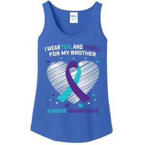 Grieving Teal Purple Brother Suicide Awareness Prevention Gift Ladies Essential Tank