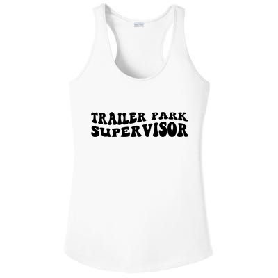 Groovy Trailer Park Supervisor Funny Joke Quote Ladies PosiCharge Competitor Racerback Tank