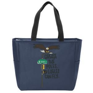 Grease The Poles Fly Philadelphia Football Philly Sports Team Zip Tote Bag