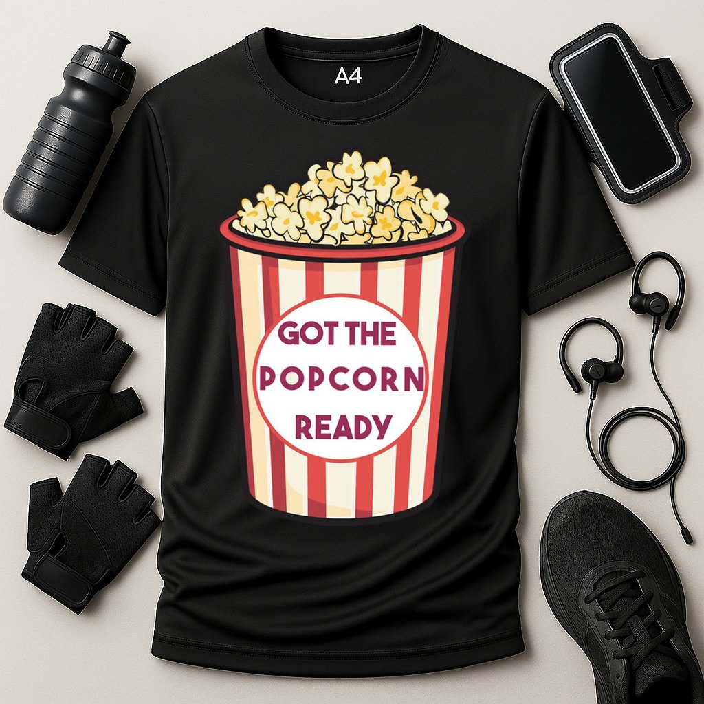 Got The Popcorn Ready Movie Night Cooling Performance Crew T-Shirt