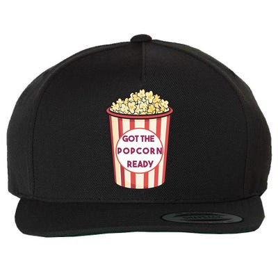 Got The Popcorn Ready Movie Night Wool Snapback Cap