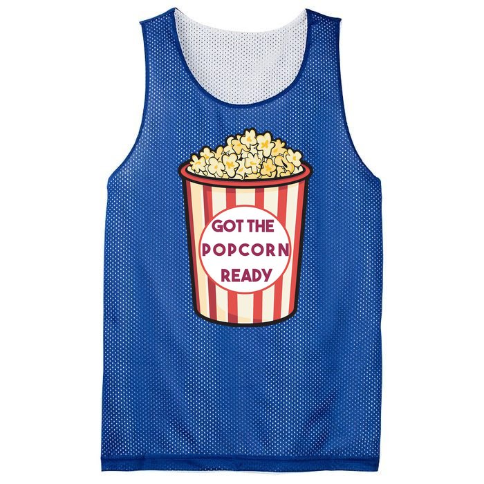 Got The Popcorn Ready Movie Night Mesh Reversible Basketball Jersey Tank