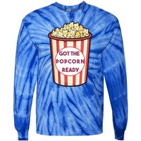 Got The Popcorn Ready Movie Night Tie-Dye Long Sleeve Shirt