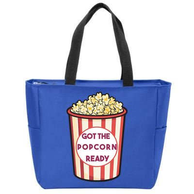 Got The Popcorn Ready Movie Night Zip Tote Bag